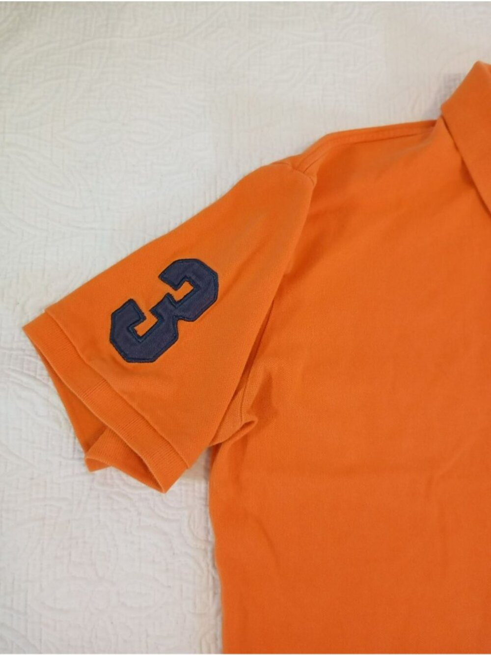 U.S. Polo Assn. Mens Orange Polo Shirt M Embroidered Logo Short Sleeve - Picture 4 of 10